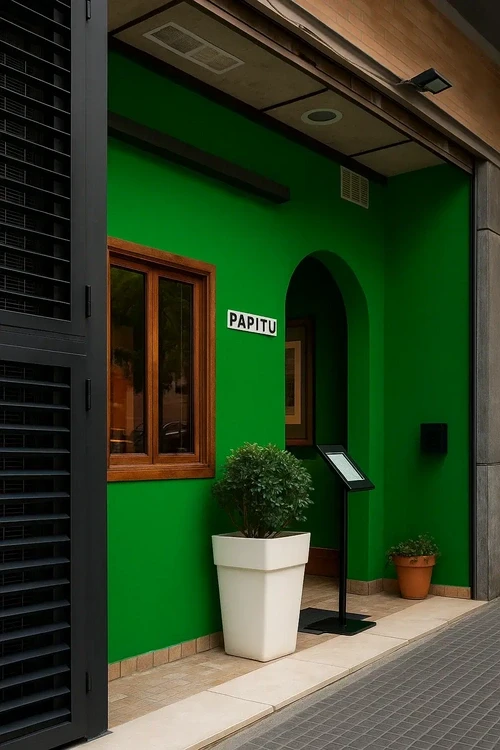 Exterior del restaurant PAPITU amb ambient acollidor
